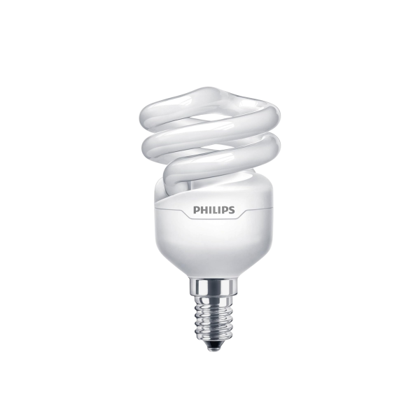 Ampoule fluocompacte Philips Tornado spiral T2 E14 12 W
